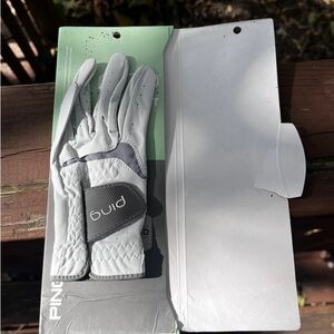 Ping Sport Allsoft Premium Glove in White and Gray